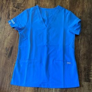 Figs Scrub Top - Ceil Blue